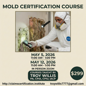 Professional mold inspector conducting inspection with moisture meter and sampling tools while documenting findings on a laptop using project management software.